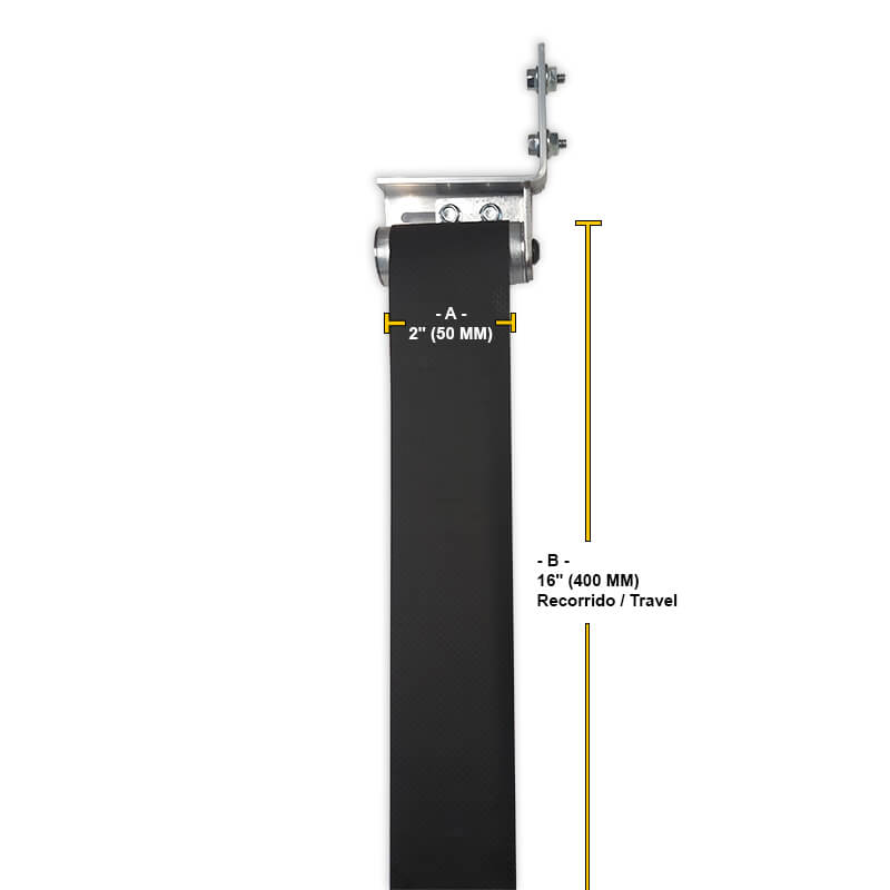 Datos técnicos del MST-AT01/BLADECOVER - Cortina retráctil de seguridad para guía de hoja de sierra vertical